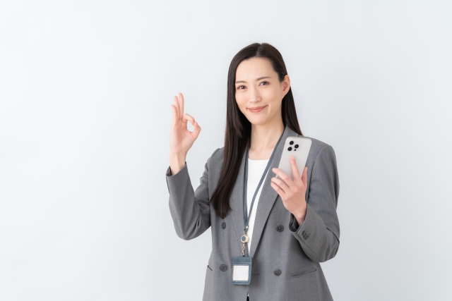 オッケーする女性