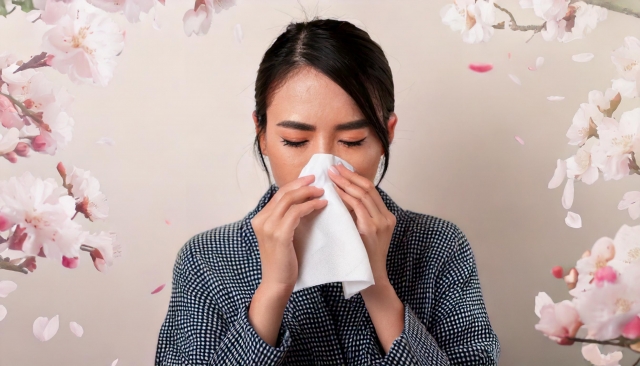花粉症の女性