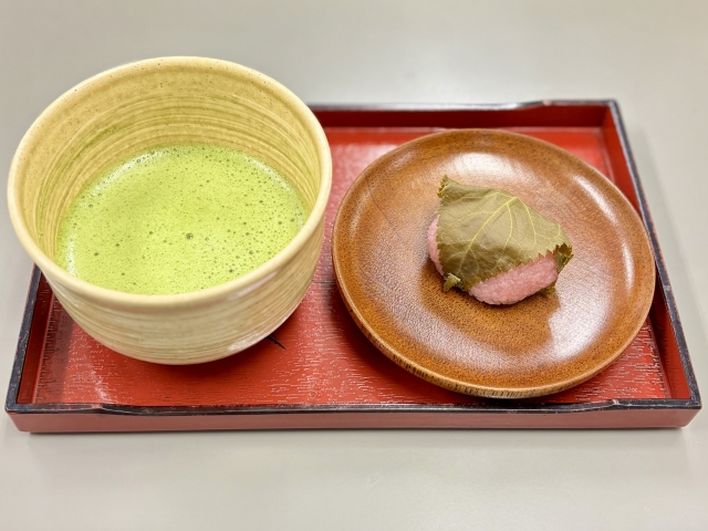 お茶をいただく