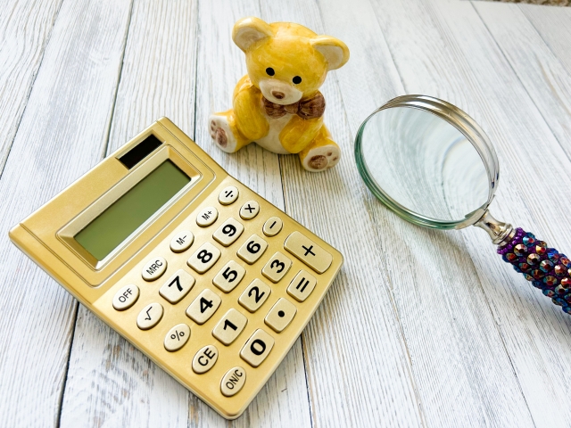 計算機と虫メガネ