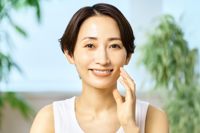 きれいな肌の女性