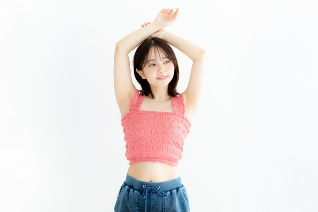 スリムになった女性